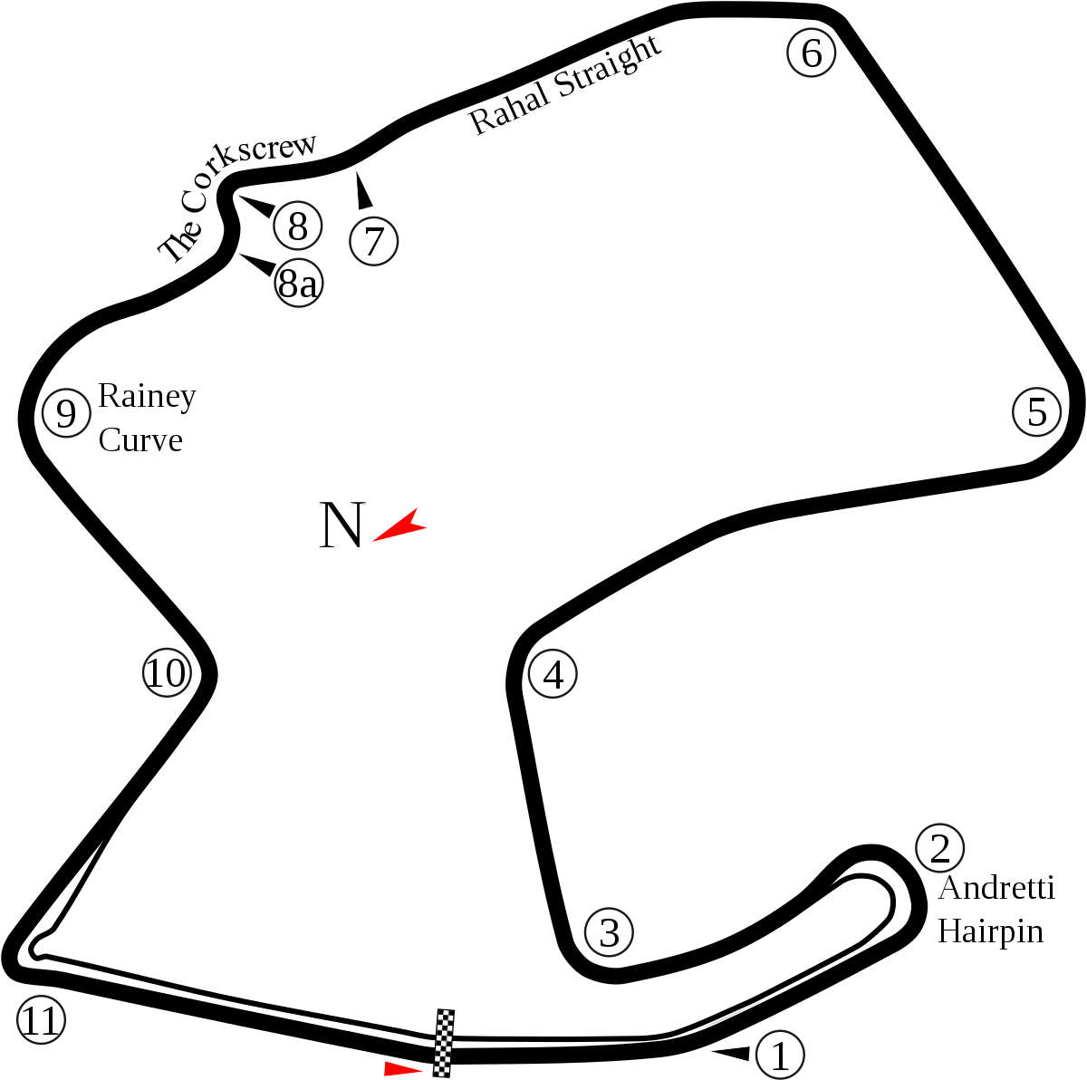 Layout of Laguna Seca